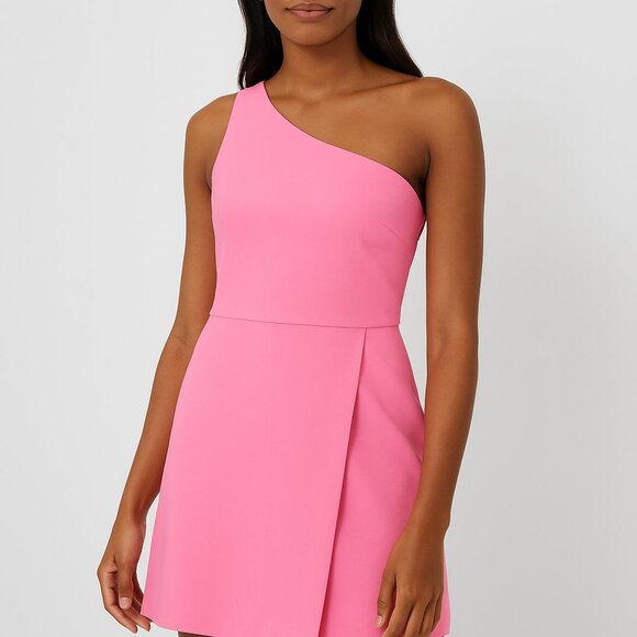 French Connection Whisper One Shoulder in Morning Glory Dress Size 10 - Picture 2 of 11